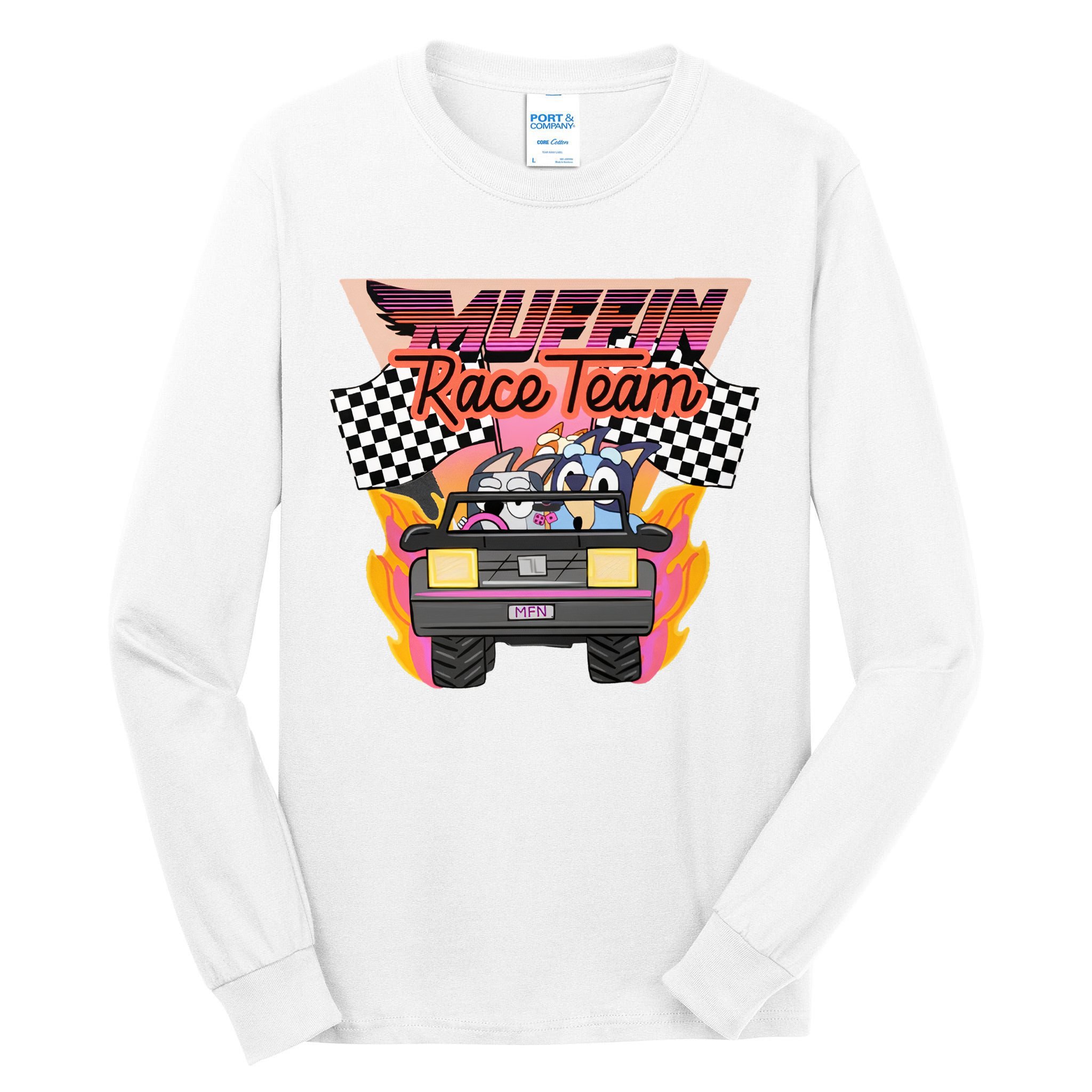 Muffin Race Team Muffin Cupcake Heeler Tall Long Sleeve T-Shirt