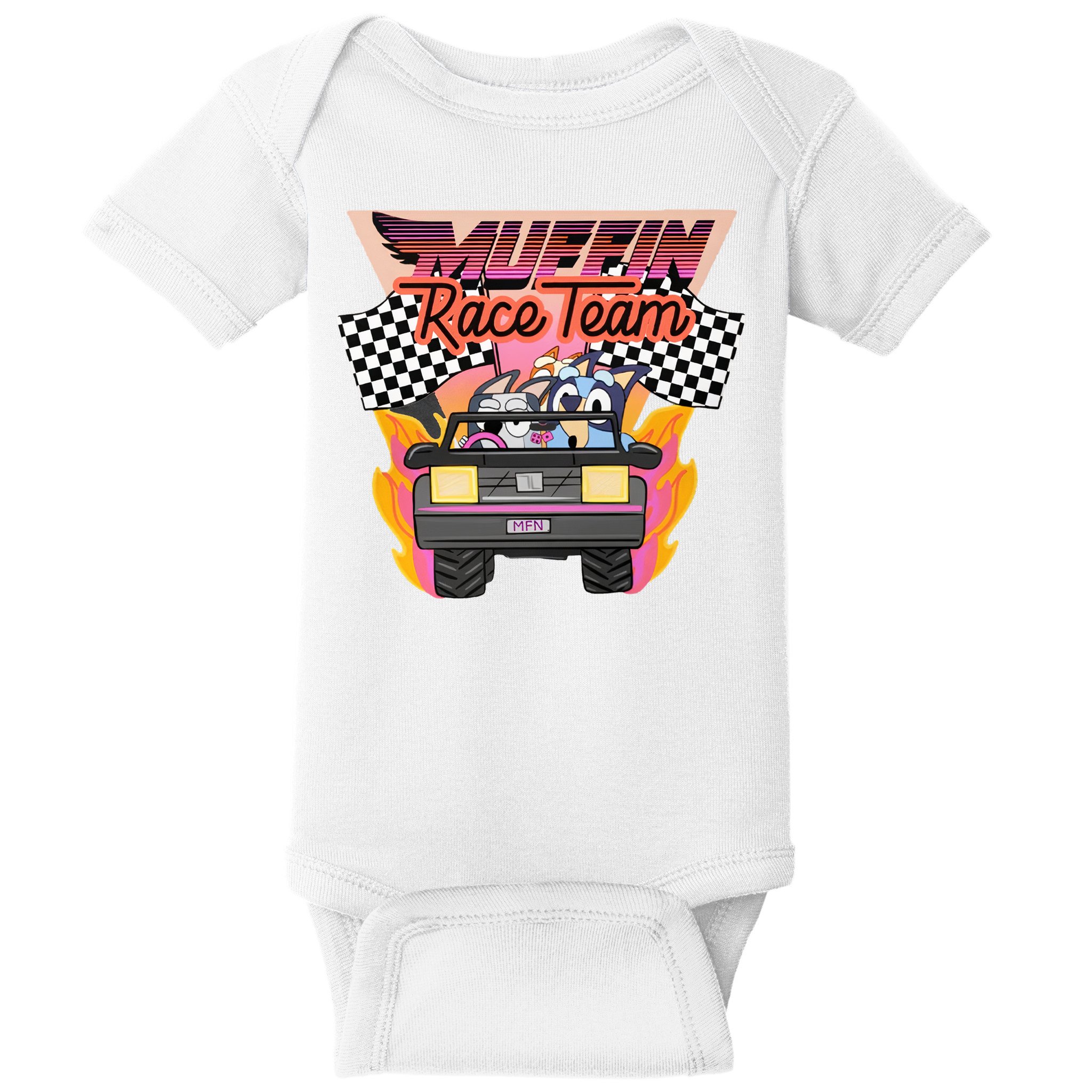 Muffin Race Team Muffin Cupcake Heeler Baby Bodysuit