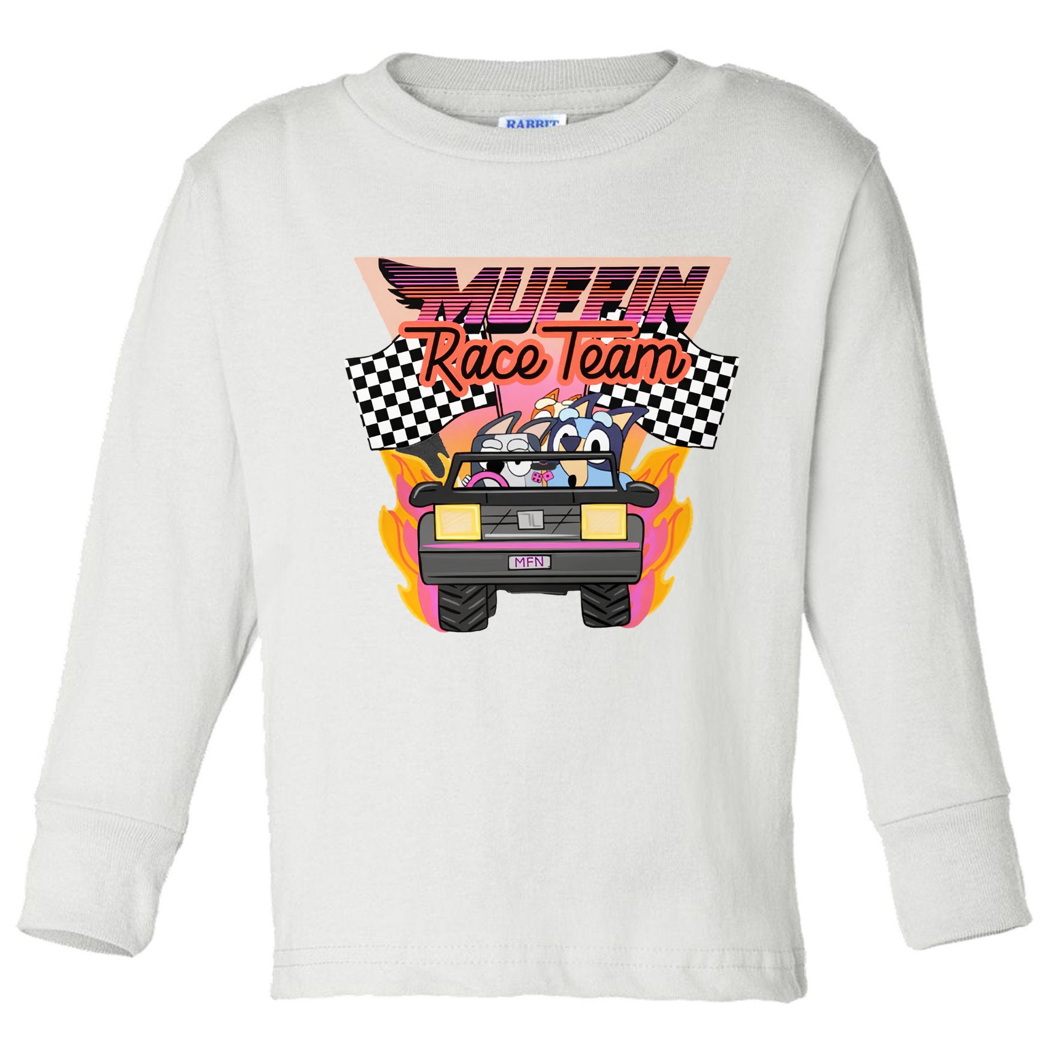 Muffin Race Team Muffin Cupcake Heeler Toddler Long Sleeve Shirt