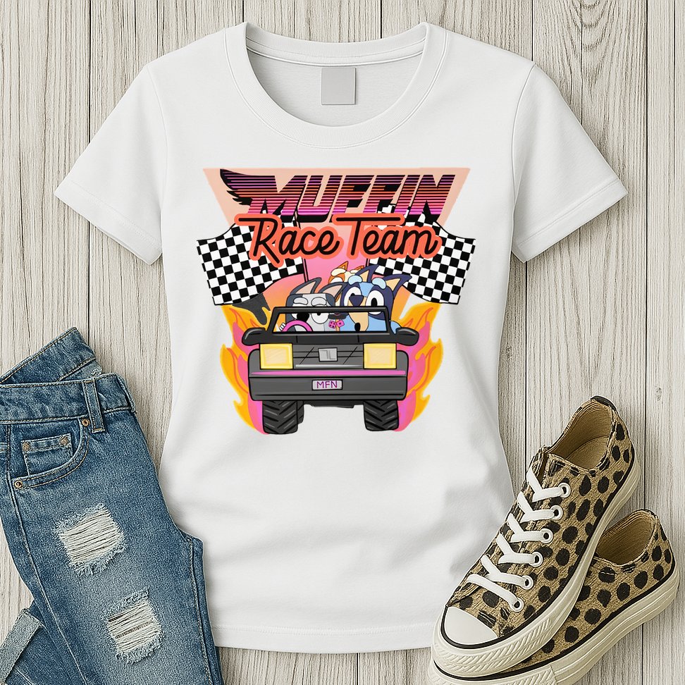Muffin Race Team Muffin Cupcake Heeler Womens T-Shirt