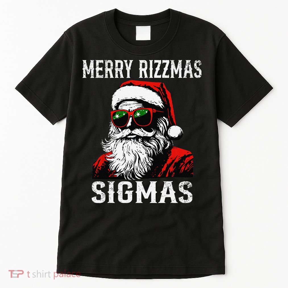 Merry Rizzmas Teens School Retro Christmas Santa Claus Tall T-Shirt