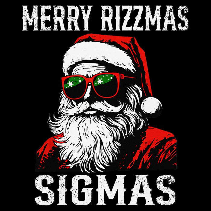 Merry Rizzmas Teens School Retro Christmas Santa Claus Impact Tech Backpack