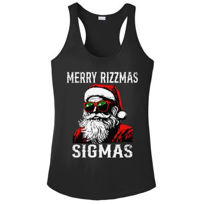 Merry Rizzmas Teens School Retro Christmas Santa Claus Ladies PosiCharge Competitor Racerback Tank