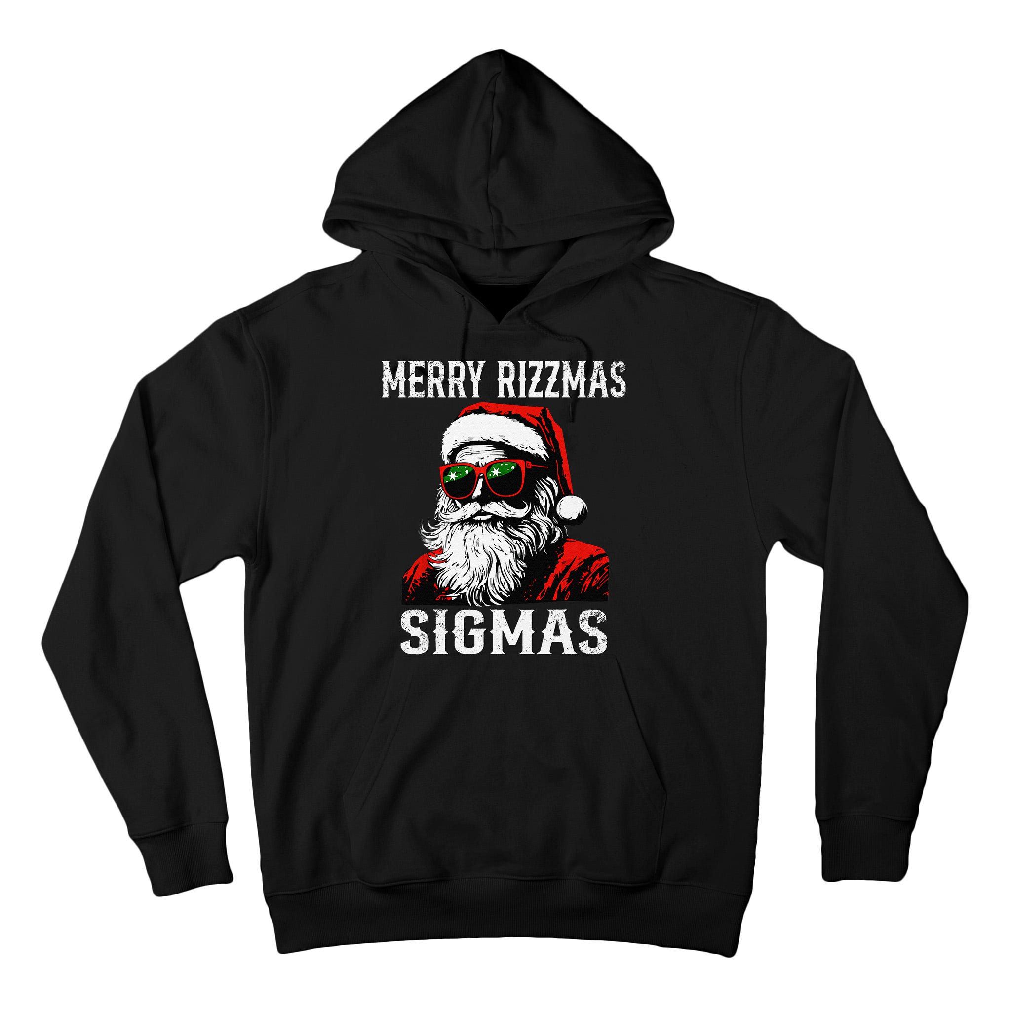 Merry Rizzmas Teens School Retro Christmas Santa Claus Tall Hoodie