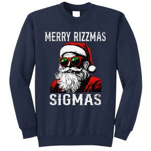 Merry Rizzmas Teens School Retro Christmas Santa Claus Sweatshirt