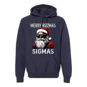 Merry Rizzmas Teens School Retro Christmas Santa Claus Premium Hoodie