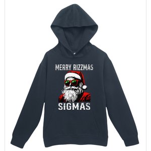 Merry Rizzmas Teens School Retro Christmas Santa Claus Urban Pullover Hoodie