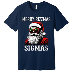 Merry Rizzmas Teens School Retro Christmas Santa Claus Premium T-Shirt