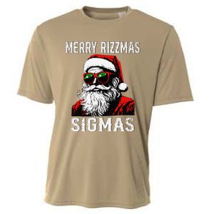 Merry Rizzmas Teens School Retro Christmas Santa Claus Cooling Performance Crew T-Shirt