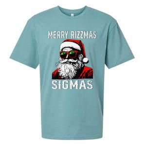 Merry Rizzmas Teens School Retro Christmas Santa Claus Sueded Cloud Jersey T-Shirt