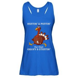 Marathon Running Turkey Trot Funny Group Team Gift Turkey Ladies Essential Flowy Tank