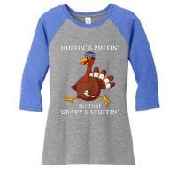 Marathon Running Turkey Trot Funny Group Team Gift Turkey Women's Tri-Blend 3/4-Sleeve Raglan Shirt