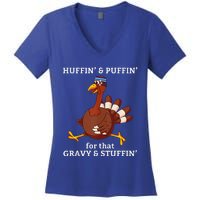 Marathon Running Turkey Trot Funny Group Team Gift Turkey Women's V-Neck T-Shirt