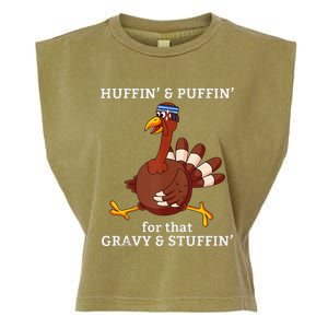 Marathon Running Turkey Trot Funny Group Team Gift Turkey Garment-Dyed Women's Muscle Tee