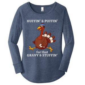 Marathon Running Turkey Trot Funny Group Team Gift Turkey Women's Perfect Tri Tunic Long Sleeve Shirt