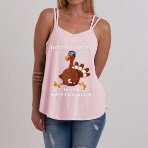 Marathon Running Turkey Trot Funny Group Team Gift Turkey Women's Strappy Tank