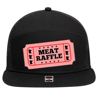 Meat Raffle Ticket Minnesota 7 Panel Mesh Trucker Snapback Hat