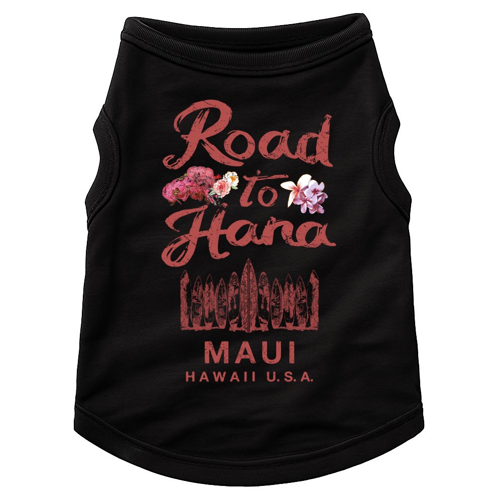 Maui Road To Hana Hawaii Retro Hawaiian Gift Doggie Tank
