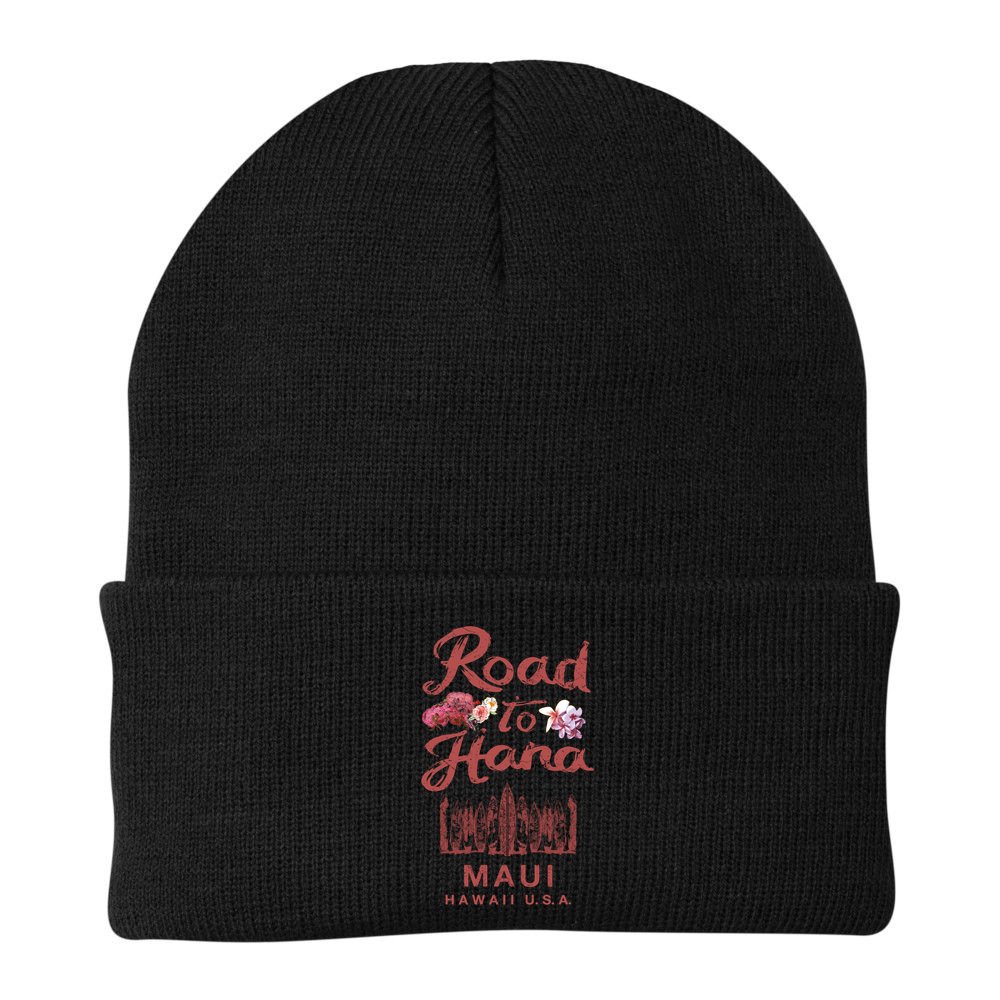 Maui Road To Hana Hawaii Retro Hawaiian Gift Beanie