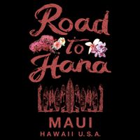 Maui Road To Hana Hawaii Retro Hawaiian Gift Drawstring Bag