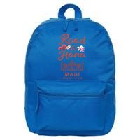 Maui Road To Hana Hawaii Retro Hawaiian Gift 16 in Basic Backpack
