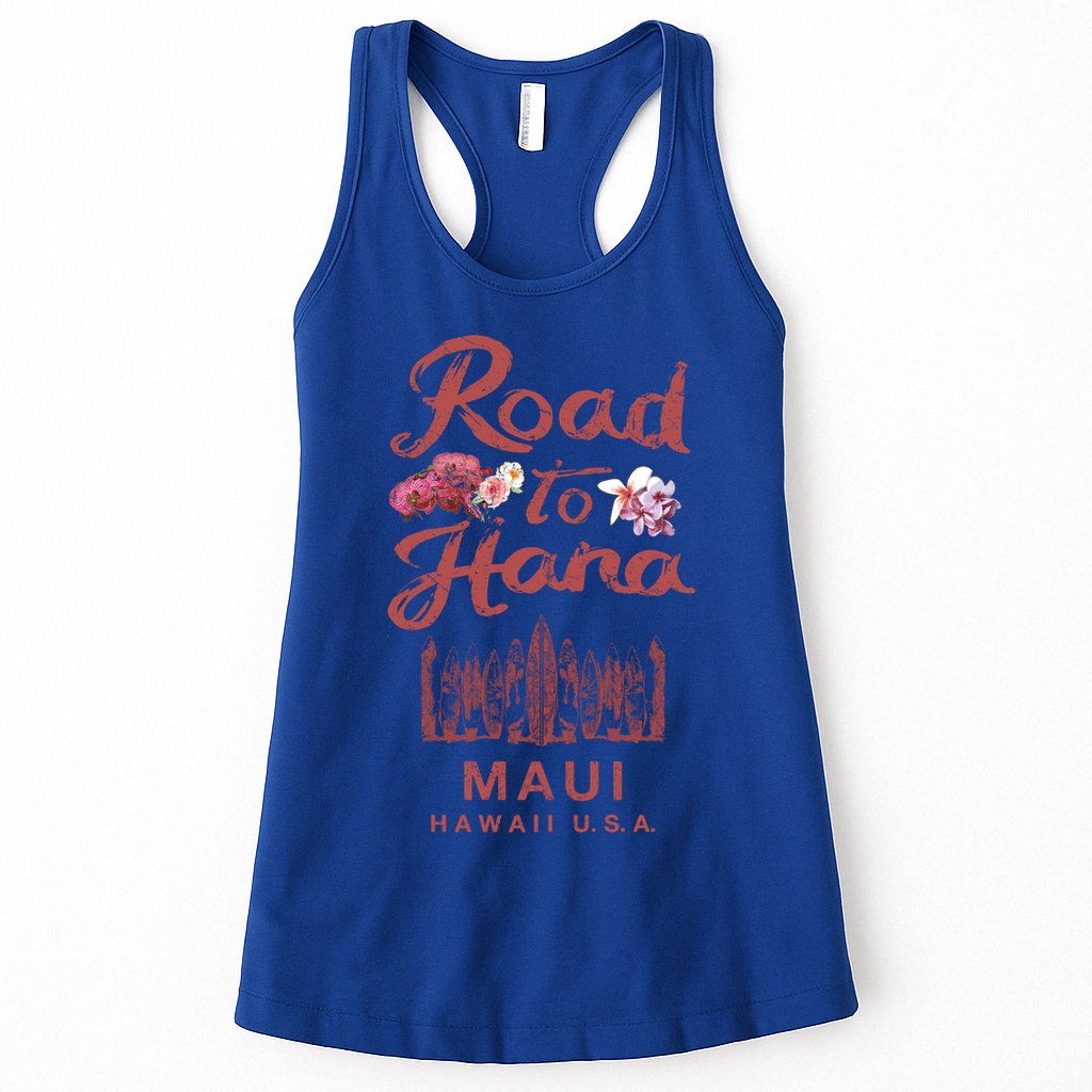 Maui Road To Hana Hawaii Retro Hawaiian Gift Womens Tank Top
