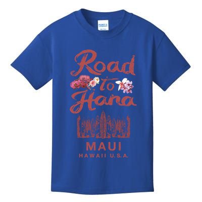 Maui Road To Hana Hawaii Retro Hawaiian Gift Kids T-Shirt