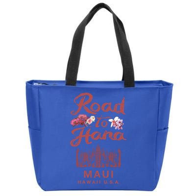 Maui Road To Hana Hawaii Retro Hawaiian Gift Zip Tote Bag