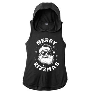 Merry Rizzmas Teens School Funny Christmas Santa Claus Ladies PosiCharge Tri-Blend Wicking Draft Hoodie Tank