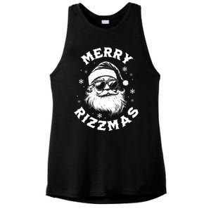 Merry Rizzmas Teens School Funny Christmas Santa Claus Ladies PosiCharge Tri-Blend Wicking Tank