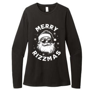 Merry Rizzmas Teens School Funny Christmas Santa Claus Womens CVC Long Sleeve Shirt