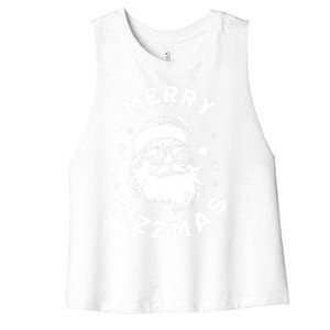 Merry Rizzmas Teens School Funny Christmas Santa Claus Women's Racerback Cropped Tank