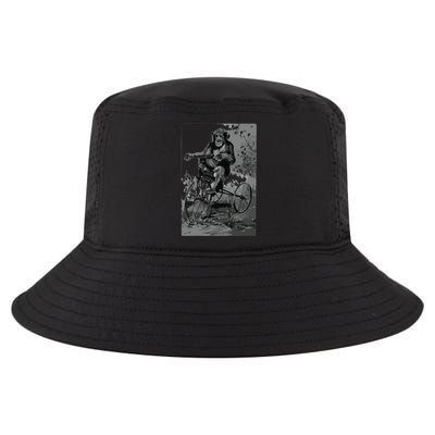 Monkey Riding Tricycle ArtVintage Chimp Funny Cool Comfort Performance Bucket Hat