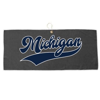 Michigan Retro Throwback Design Classic Large Microfiber Waffle Golf Towel