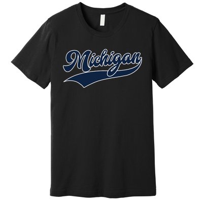 Michigan Retro Throwback Design Classic Premium T-Shirt