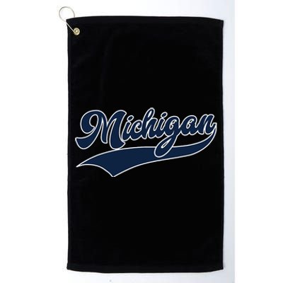 Michigan Retro Throwback Design Classic Platinum Collection Golf Towel