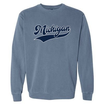 Michigan Retro Throwback Design Classic Garment-Dyed Sweatshirt