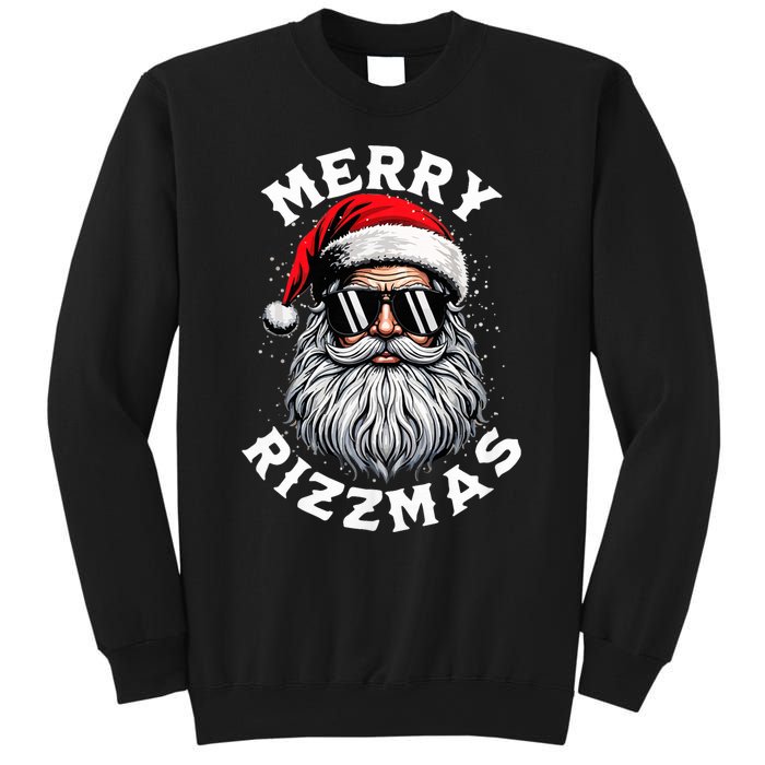 Merry Rizzmas Teens School Funny Christmas Santa Claus Sweatshirt