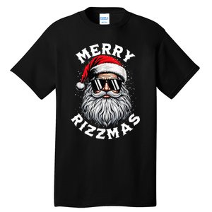 Merry Rizzmas Teens School Funny Christmas Santa Claus Tall T-Shirt