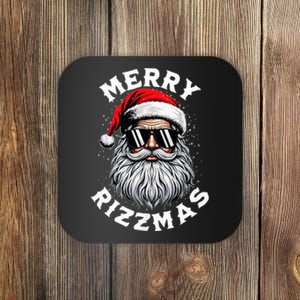 Merry Rizzmas Teens School Funny Christmas Santa Claus Coaster