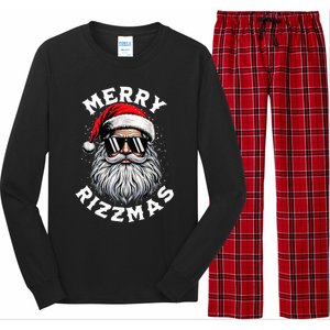 Merry Rizzmas Teens School Funny Christmas Santa Claus Long Sleeve Pajama Set