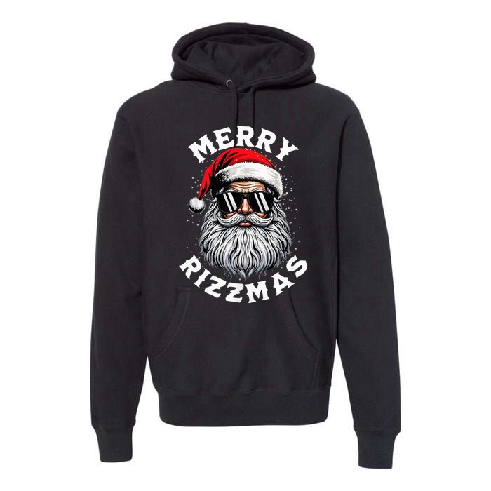 Merry Rizzmas Teens School Funny Christmas Santa Claus Premium Hoodie