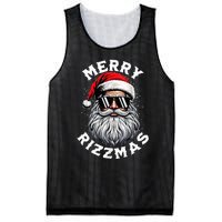 Merry Rizzmas Teens School Funny Christmas Santa Claus Mesh Reversible Basketball Jersey Tank