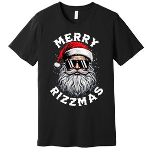 Merry Rizzmas Teens School Funny Christmas Santa Claus Premium T-Shirt