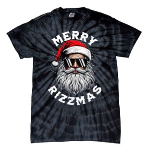 Merry Rizzmas Teens School Funny Christmas Santa Claus Tie-Dye T-Shirt