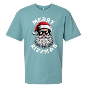 Merry Rizzmas Teens School Funny Christmas Santa Claus Sueded Cloud Jersey T-Shirt