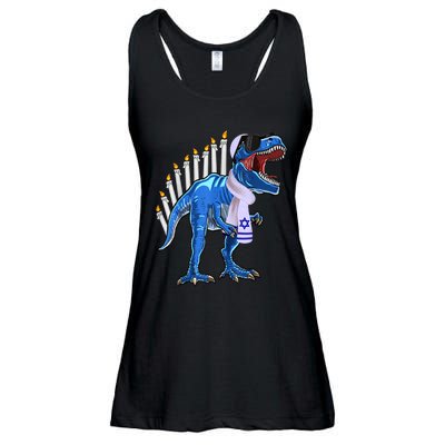 Menorasaurus Rex T Rex Dinosaur Hanukkah Gift Ladies Essential Flowy Tank