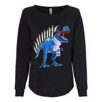 Menorasaurus Rex T Rex Dinosaur Hanukkah Gift Womens California Wash Sweatshirt