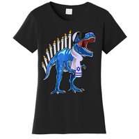 Menorasaurus Rex T Rex Dinosaur Hanukkah Gift Women's T-Shirt