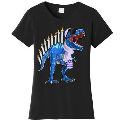 Menorasaurus Rex T Rex Dinosaur Hanukkah Gift Women's T-Shirt